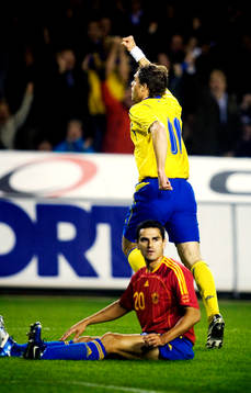 Johan Elmander, Sverige, jubel