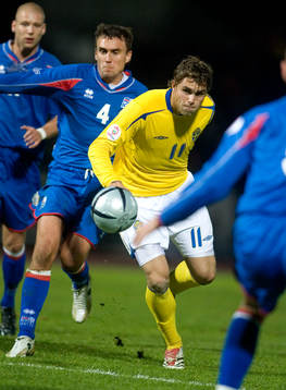 Johan Elmander, Sverige och Arnar Vidarsson, Island