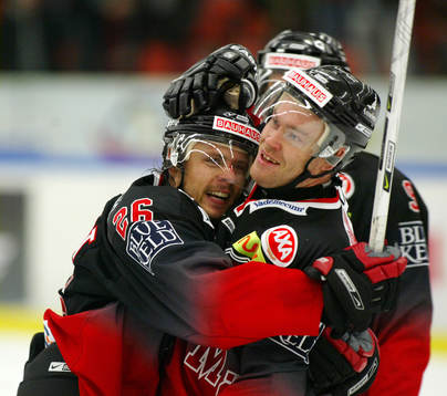 Malmö - Färjestad: Mikael Wahlberg och Andrej Nedorst