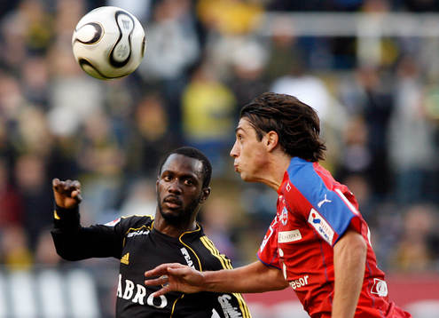 Dulee Johnson, AIK och Babis Stefanidis, Helsingborg