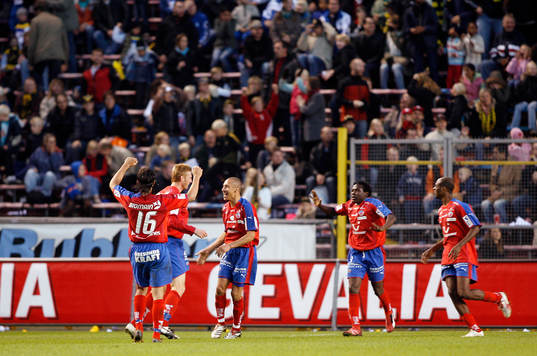 Fredrik Björck, Helsingborg och Henrik Larsson, jubel
