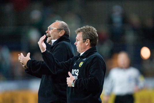 Tom Åhlund och Anders Linderoth, tränare Hammarby,