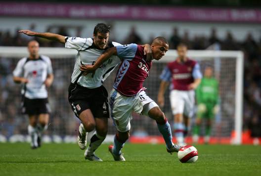 Gabriel Agbonlahor, Aston Villa och Franck Queudrue, Fulham