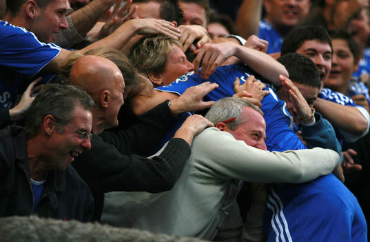 Andriy Shevchenko, Chelsea jubel med fansen