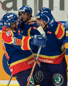 Nichlas Falk, Fredrik Bremberg och Patric Hörnqvist,