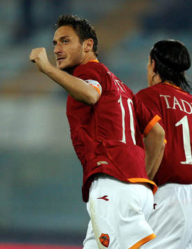 Roma - Ascoli: Totti, Roma