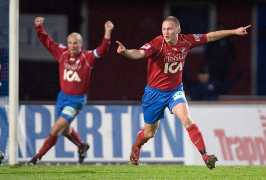 2-1 inhopparen Daniel Svensson. Jubel