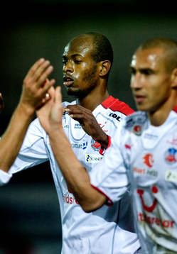 Helsingborgs målskyttar Luton Shelton och Henrik Larsson