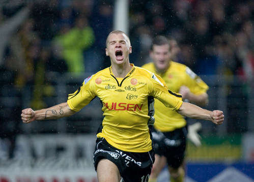 1-0, Samuel Holmén, som blev så här glad. Jubel