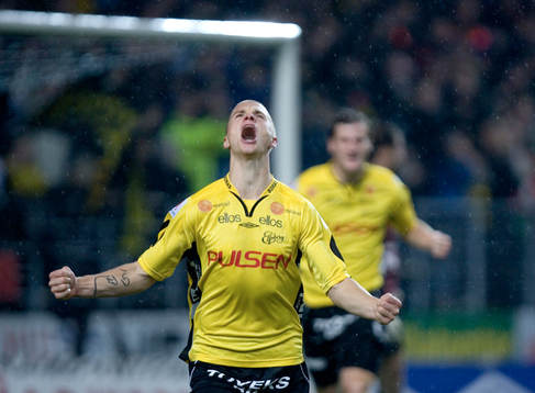 1-0, Samuel Holmén, som blev så här glad. Jubel