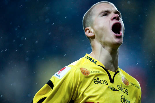 1-0, Samuel Holmén, som blev så här glad. Jubel