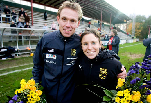 Umeå är svenska mästare. Andrée Jeglertz, tränare