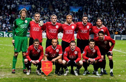 lagbild, lagfoto, Manchester United.  Edwin Van Der Sar,
