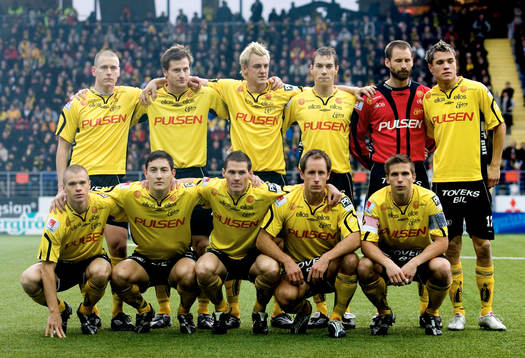 Elfsborg, startelva, lagbild. Bakre raden frv, Andreas