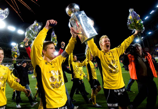 Anders Svensson och Mathias Svensson jubel