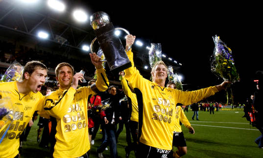Anders Svensson och Mathias Svensson jublar