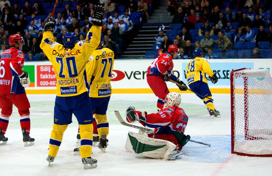 Niklas Nordgen jublar. Jubel