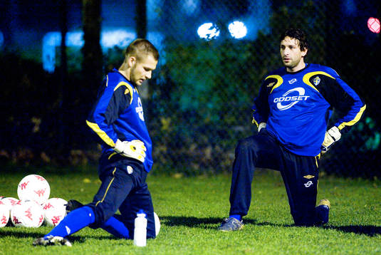 John Alvbåge och Rami Shaaban, målvakt