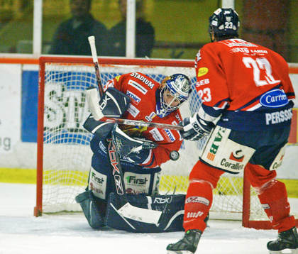 Peter Andersson, målvakt och Christoffer Jacobsson, Växjö