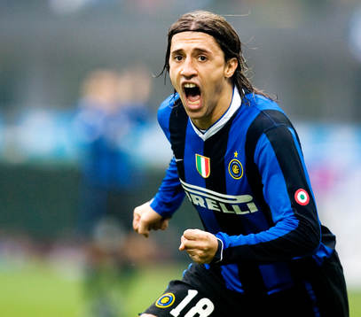 Hernan Crespo, Inter gjorde 1-0 målet, jubel