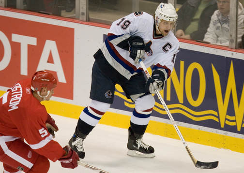Markus Näslund, kapten, lagkapten och Nicklas Lidström