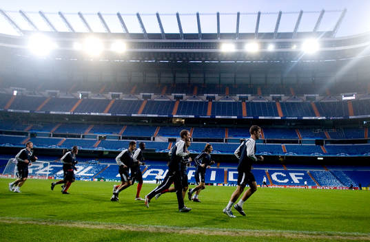 på Santiago Bernabeu Stadion