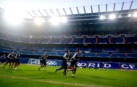på Santiago Bernabeu Stadion