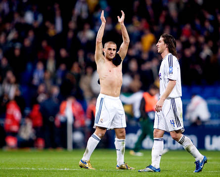 Fotboll, Champions League, Fabio Cannavaro och Sergio