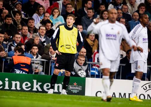Kim Källström, Lyon stod vid sidan hela matchen och blev