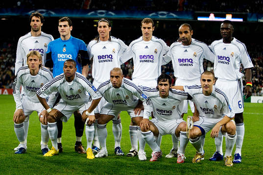 Fotboll, Champions League, Lagbild, startelva, Real Madrid.