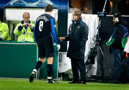 Fotboll, Champions League, Roberto Mancini, tränare Inter