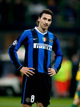 Fotboll, Champions League, Zlatan Ibrahimovic, Inter