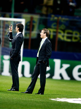 Pontus Farnerud, Sporting Lissabon, i kostym innan match