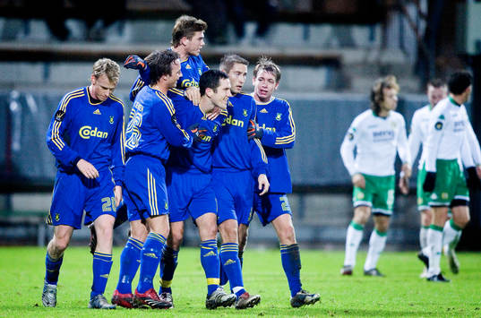 Martin Ericsson, Bröndby (mitten) jublar