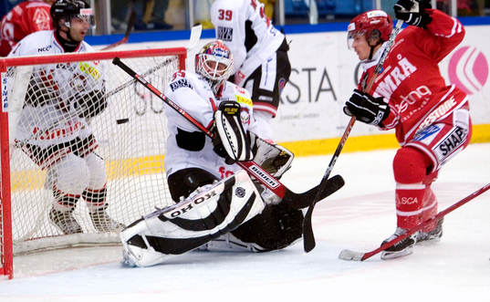 Rastislav Stana, Malmö (målvakt) och Mikko Laine, Timrå