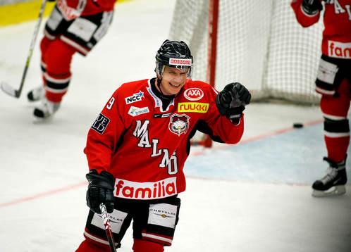 Juha Riihijärvi, gjorde mål för Malmö, jubel