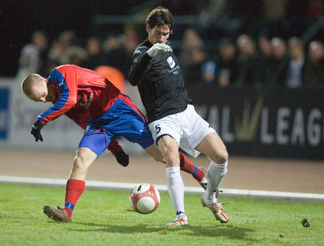 Fredrik Svanbäck, Helsingborg tampas med Martin Knudsen,