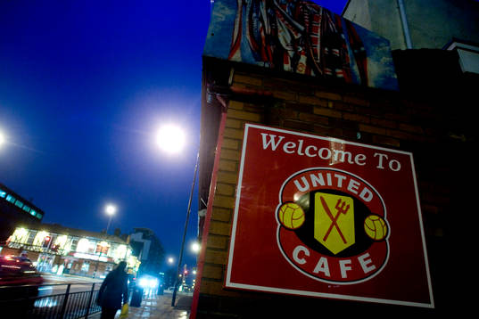 United Cafe utanför Old Trafford