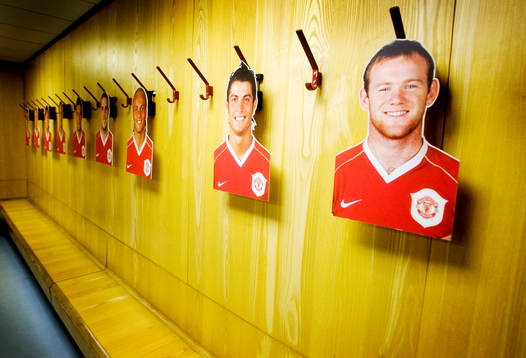 Fotboll, engelsk, Old Trafford, hemmaarena för Manchester