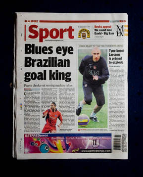 Fotboll,  engelsk, "Manchester Evening News" skriver att