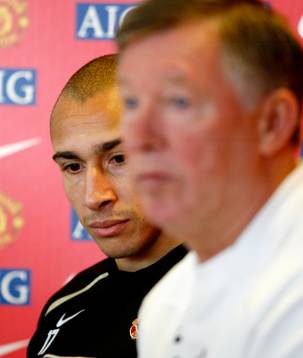 Henrik Larsson och Sir Alex Ferguson
