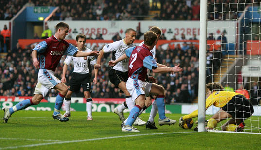 Fotboll, engelsk, premier league, Aston Villa - Manchester