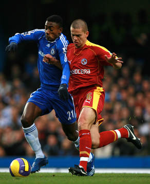 Salomon Kalou, Chelsea, och Ivar Ingimarsson, Reading