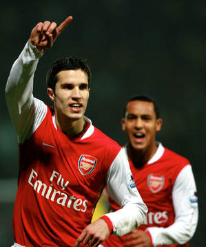 Robin Van Persie, Arsenal, jubel, glädje