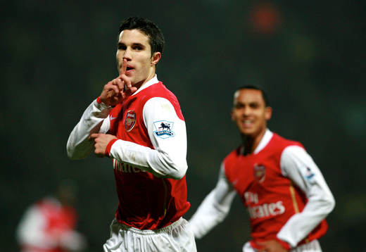 Robin Van Persie, Arsenal, jubel, glädje