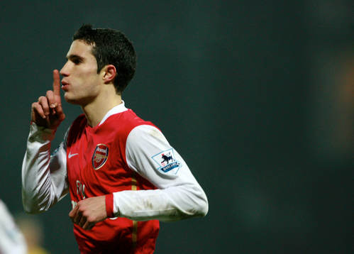 Robin Van Persie, Arsenal, jubel, glädje