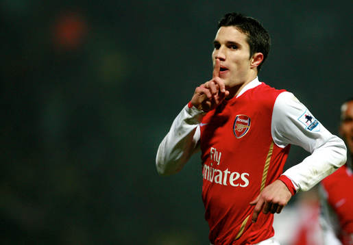 Robin Van Persie, Arsenal, jubel, glädje