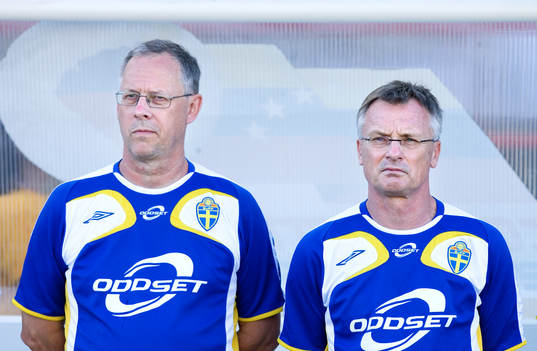Lars Lagerbäck, Förbundskapten och Roland Andersson, Ass.