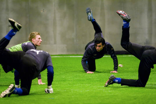 Helsingborg tränar i Olympiahallen