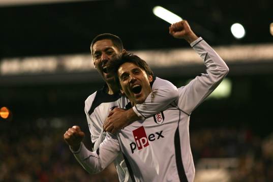 Vincenzo Montella och Clint Dempsey, Fulham (Jubel)